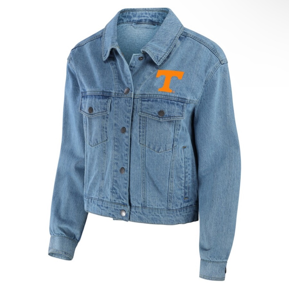 NWT Medium Women's Erin Andrews Tennessee Volunteers Blue Denim Jacket